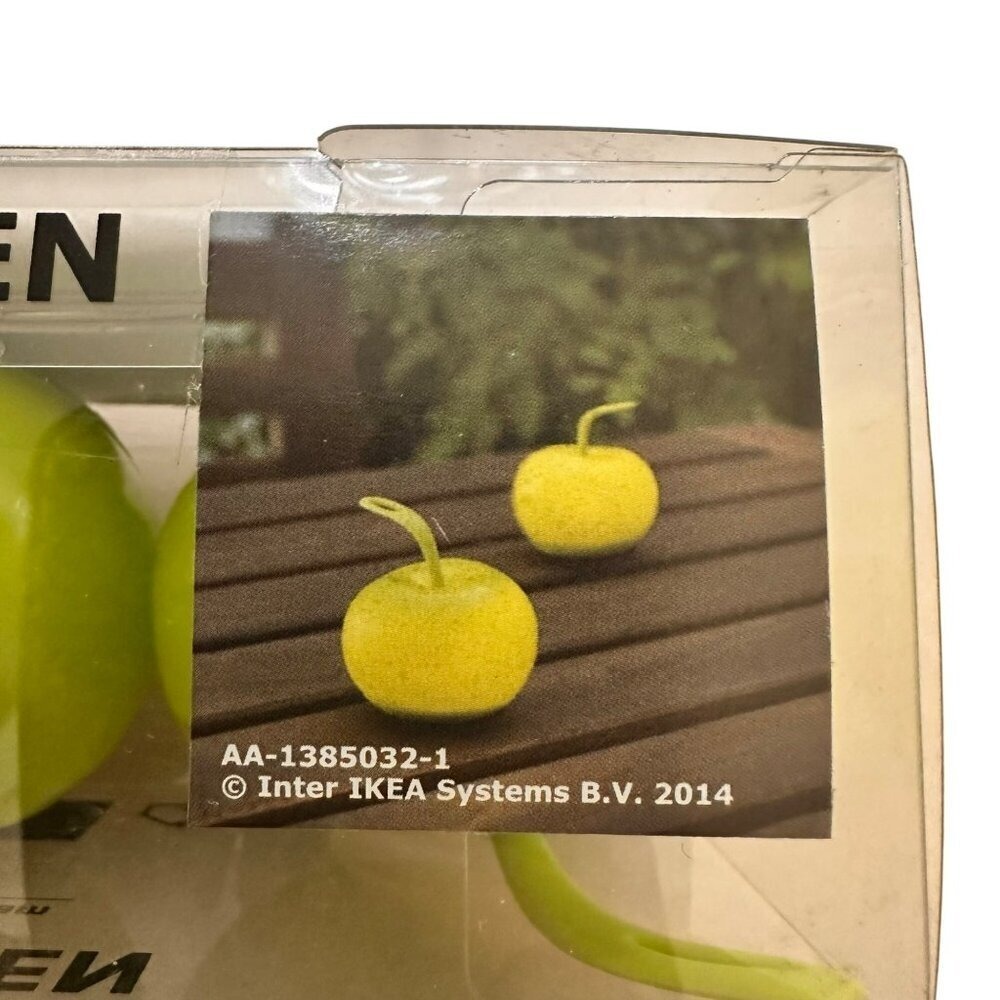 Ikea Solvinden Led Battery Powered Green Apple Shaped Ligths Set of Two - Picture 5 of 7